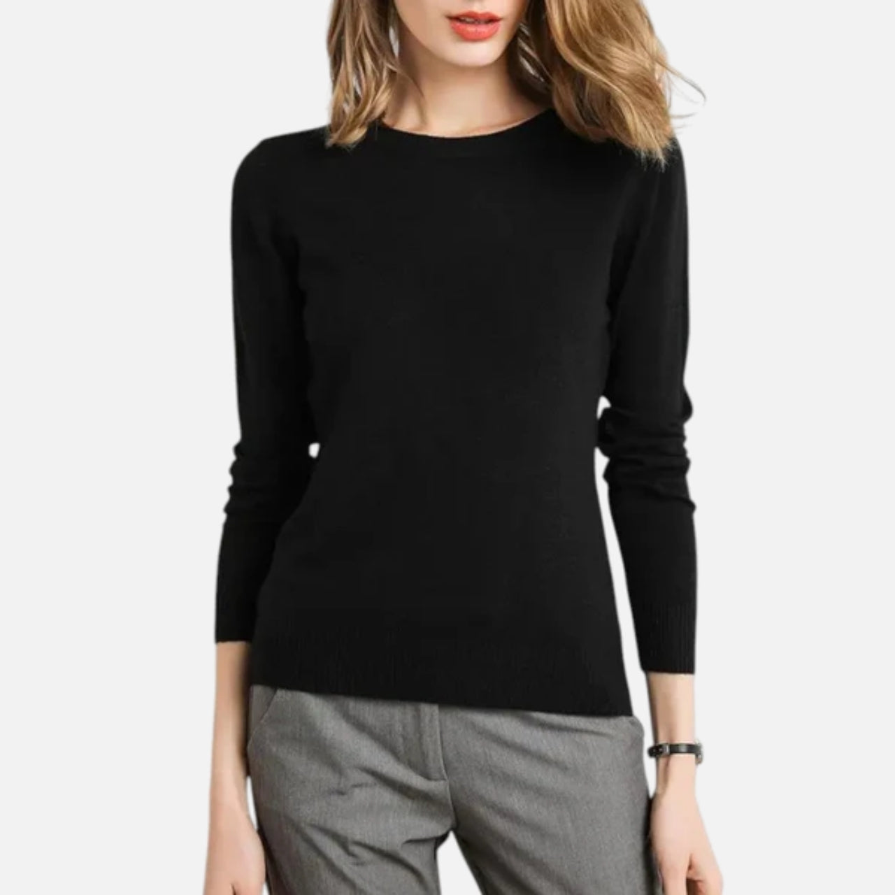Woverley | Women's Timeless O-Neck Merino Wool Sweater