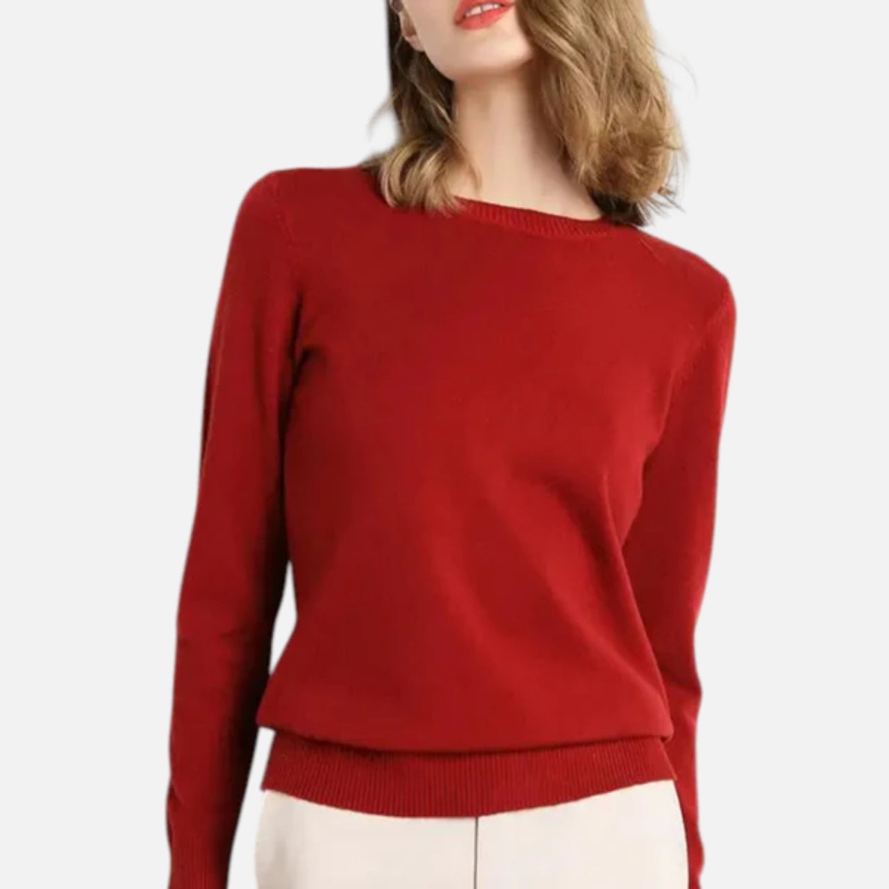 Woverley | Women's Timeless O-Neck Merino Wool Sweater