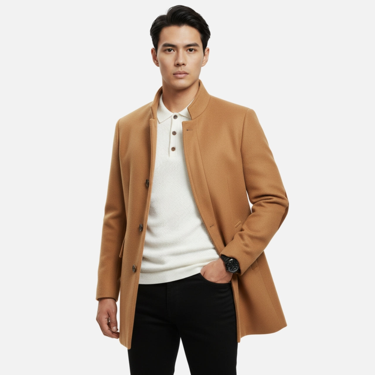 Woverley | Classic Slim Fit Men's Coat - Timeless Elegance