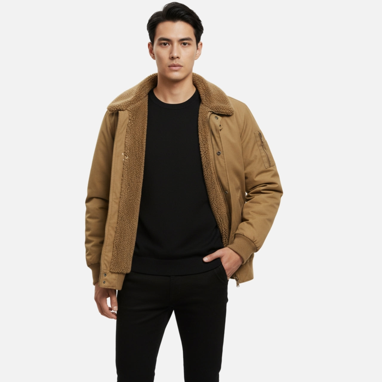 Woverley | Men's Casual Jacket – Chic Cotton and Lambswool Blend