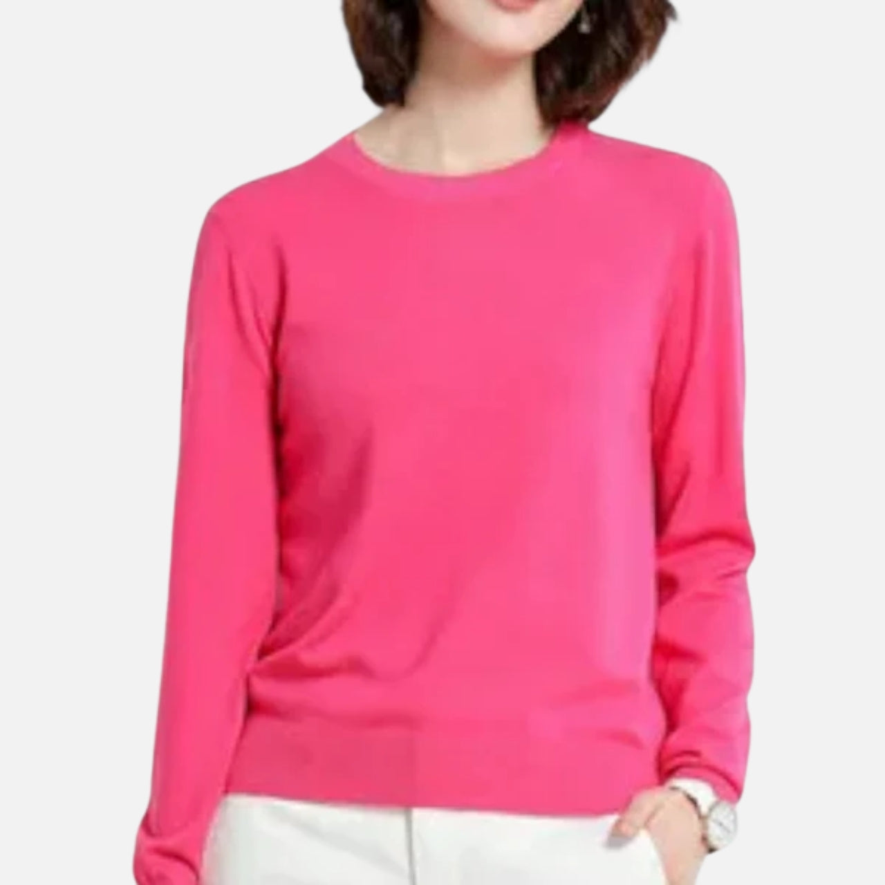 Woverley | Women's Timeless O-Neck Merino Wool Sweater