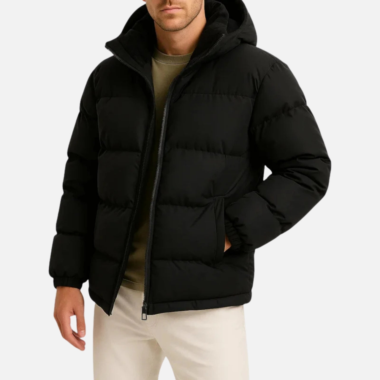 Woverley | Men's Lightweight Hooded Puffer Jacket – Stylish Insulated Comfort
