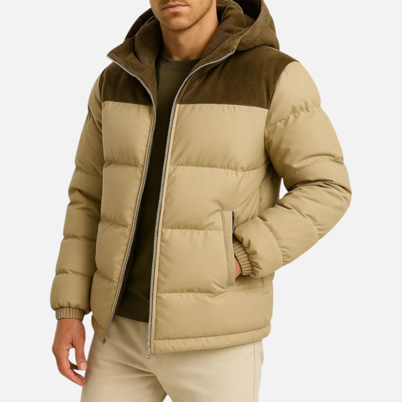 Woverley | Men's Lightweight Hooded Puffer Jacket – Stylish Insulated Comfort