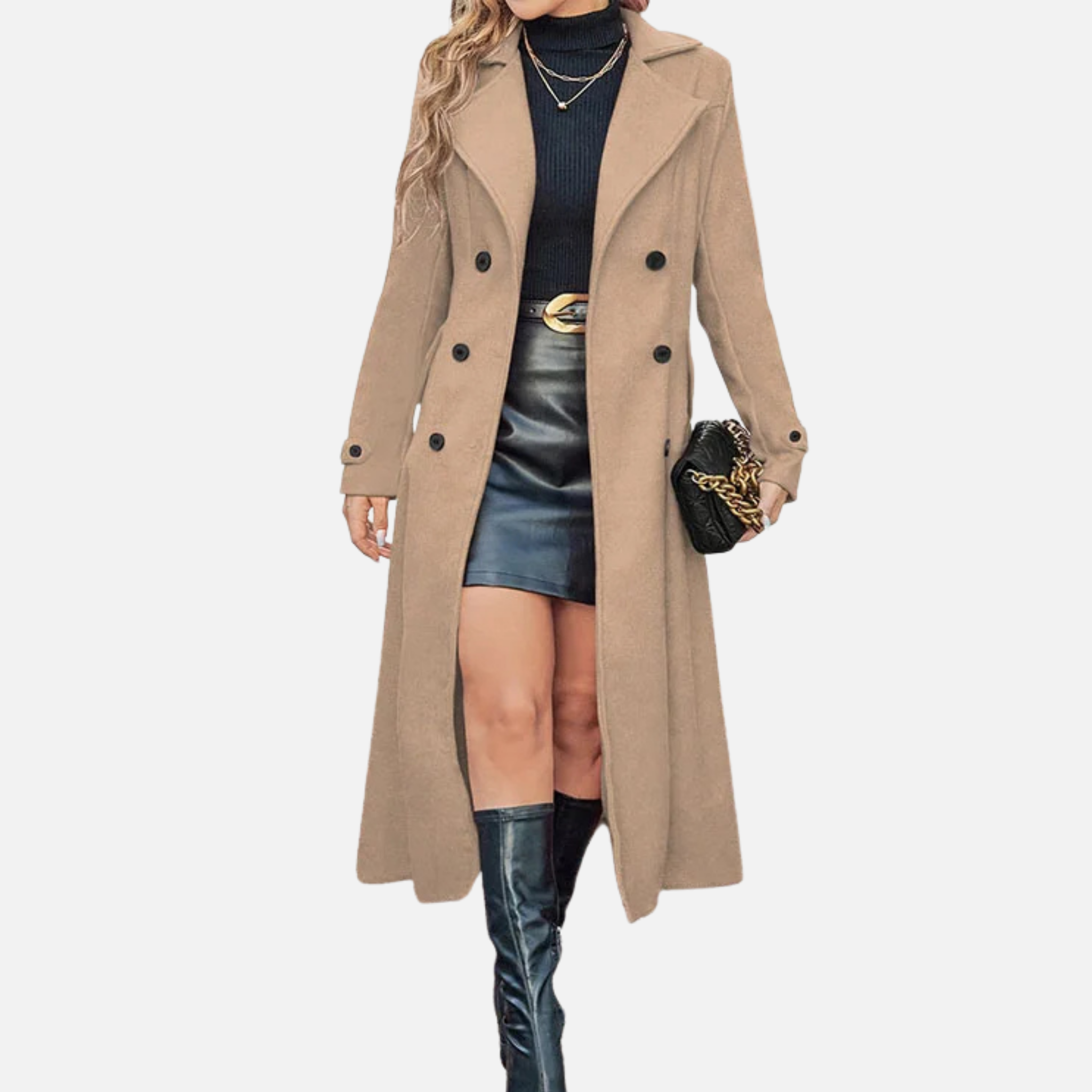 Woverley | Women's Elegant Long Coat – Stylish Seasonal Outerwear