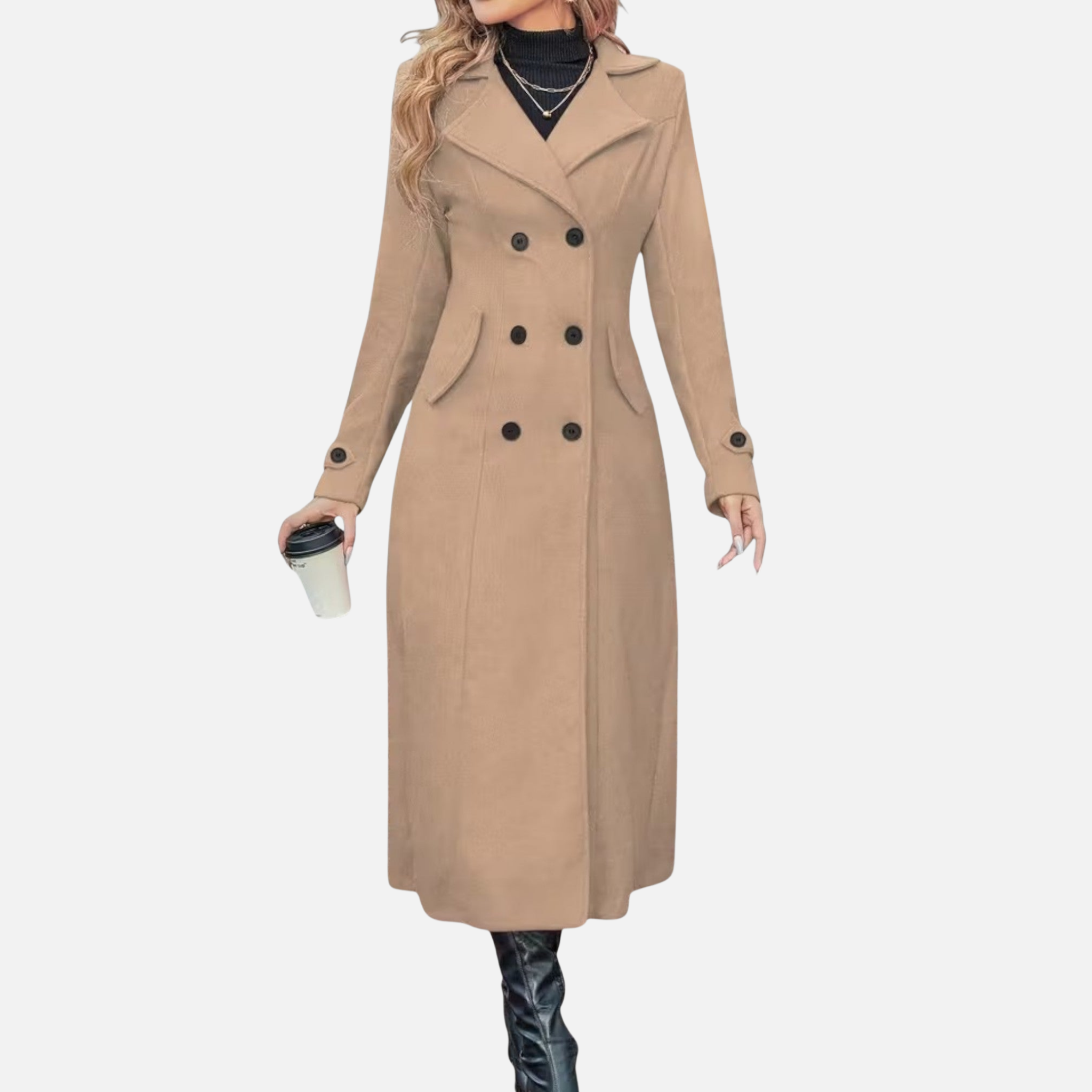 Woverley | Women's Elegant Long Coat – Stylish Seasonal Outerwear