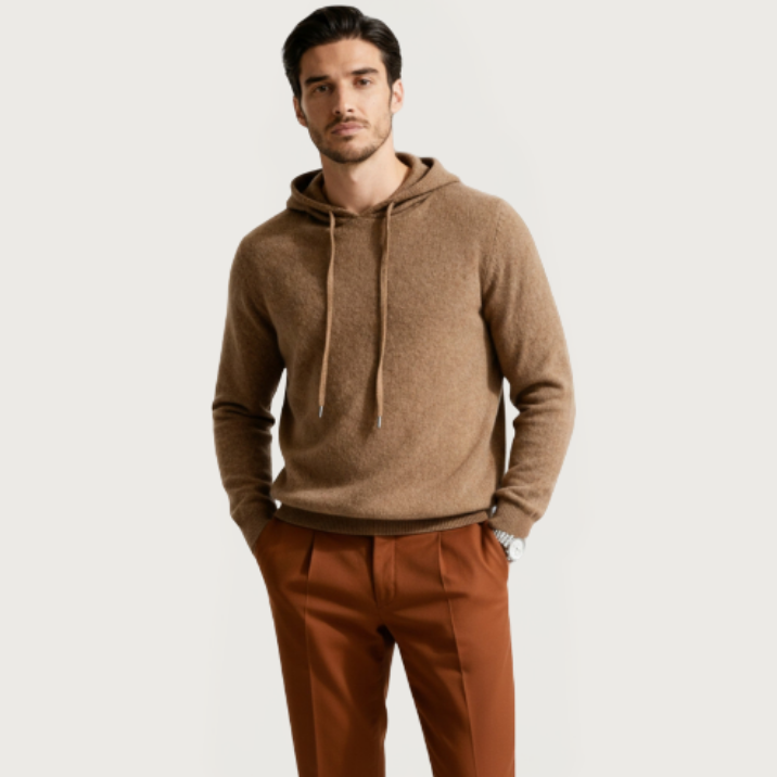 Woverley | Men's Long Sleeve Cashmere Hooded Sweater