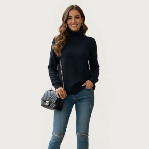 Woverley | Women's Cozy High Neck Knit Sweater