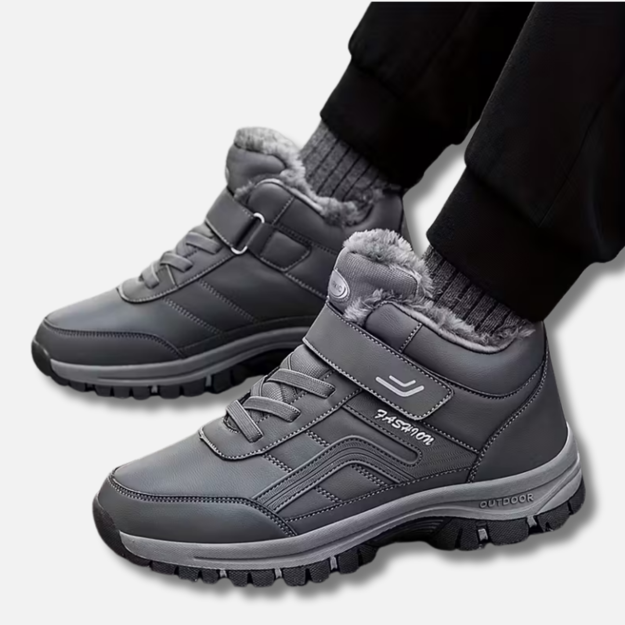 Woverley | Men's Cozy Winter Slip-On Ankle Boots