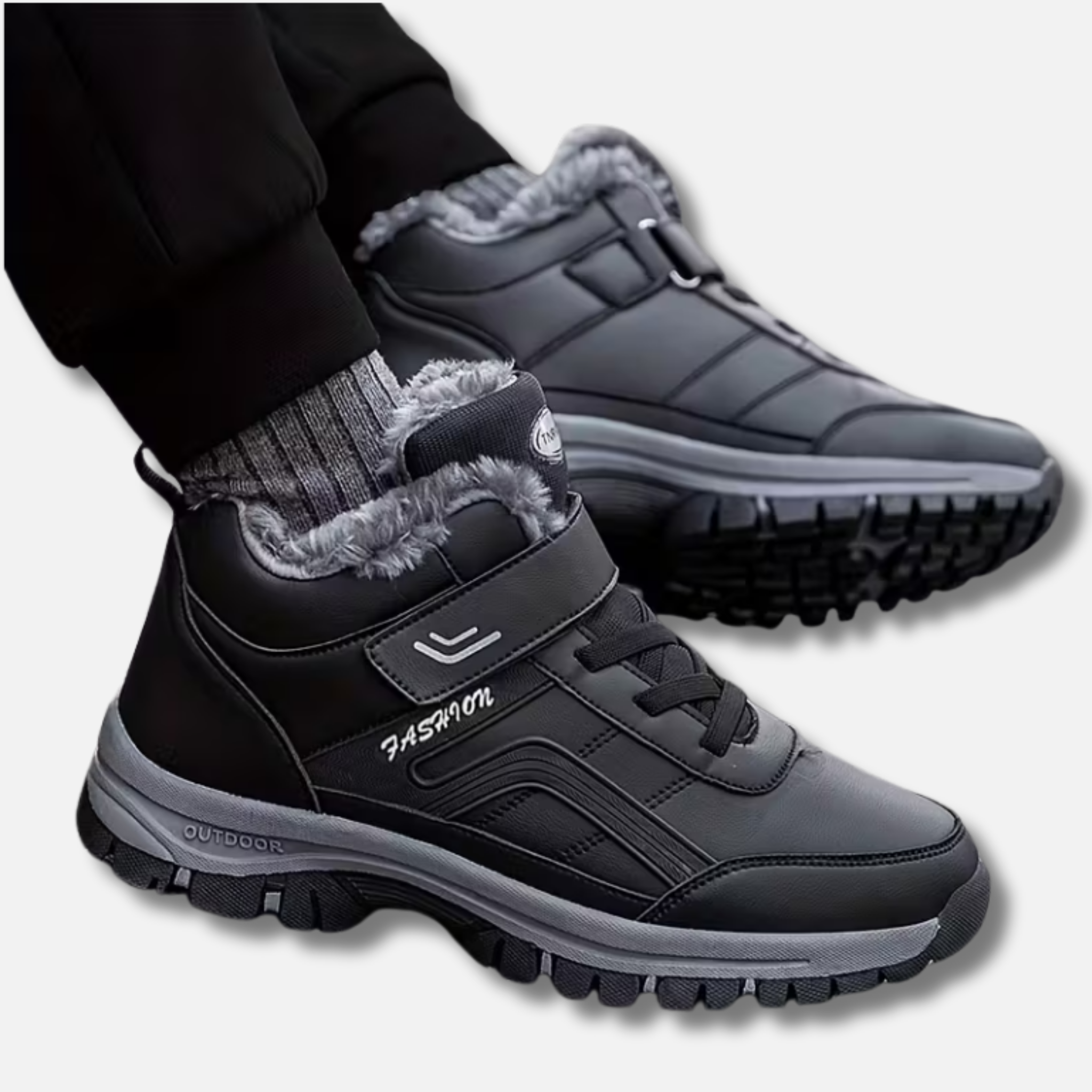 Woverley | Men's Cozy Winter Slip-On Ankle Boots