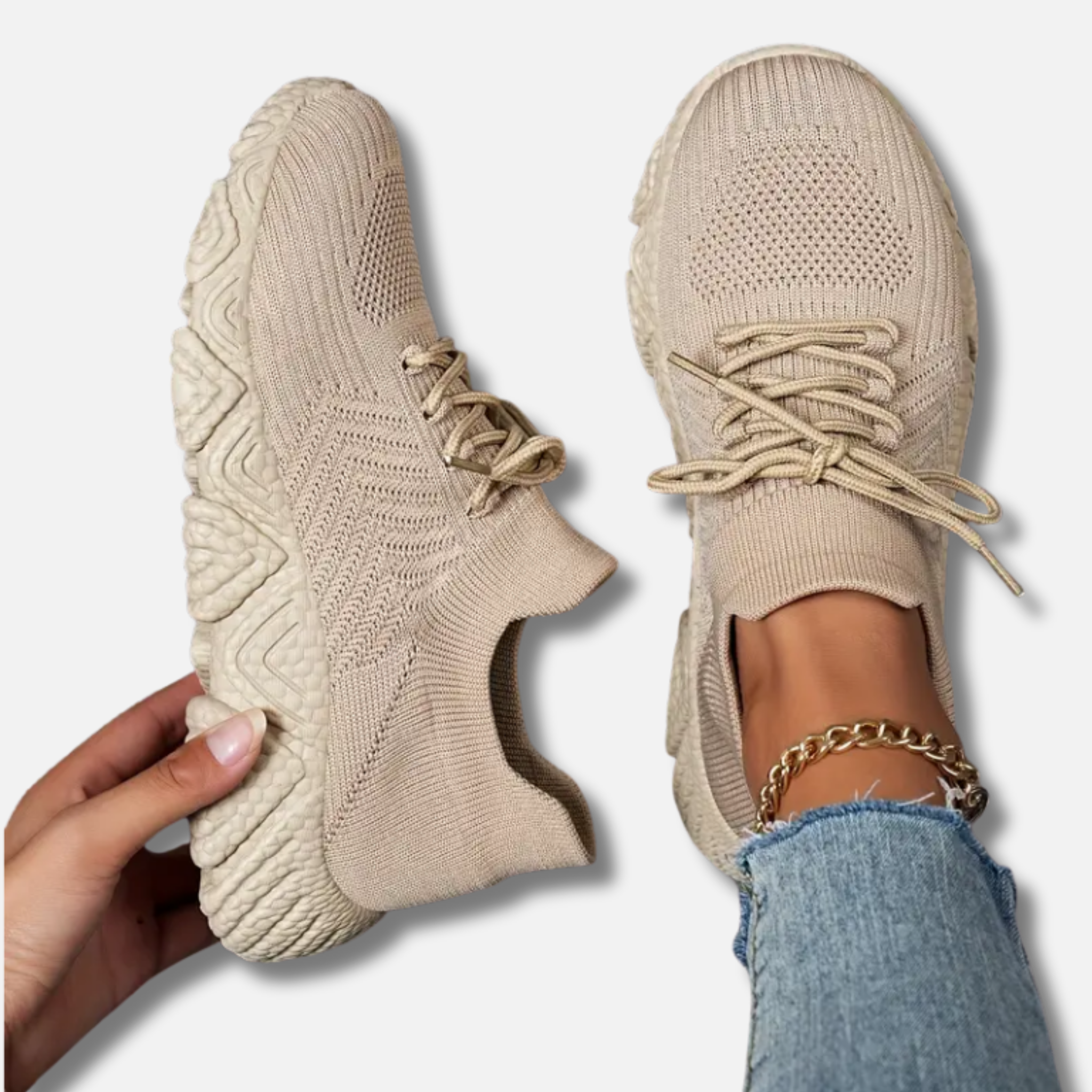 Women's Breathable Casual Sneakers with Lacing