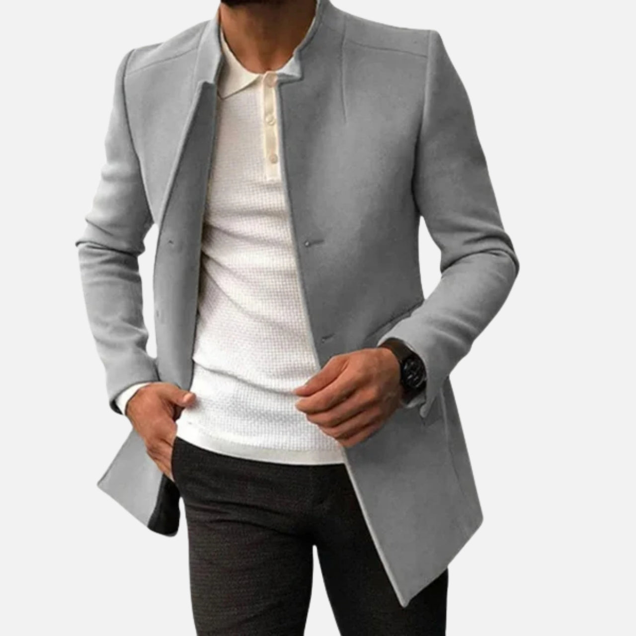 Woverley | Classic Slim Fit Men's Coat - Timeless Elegance