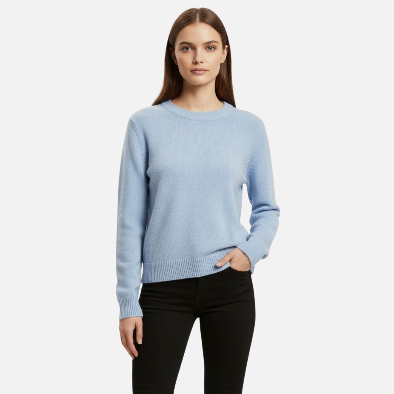 Woverley | Women's Timeless O-Neck Merino Wool Sweater