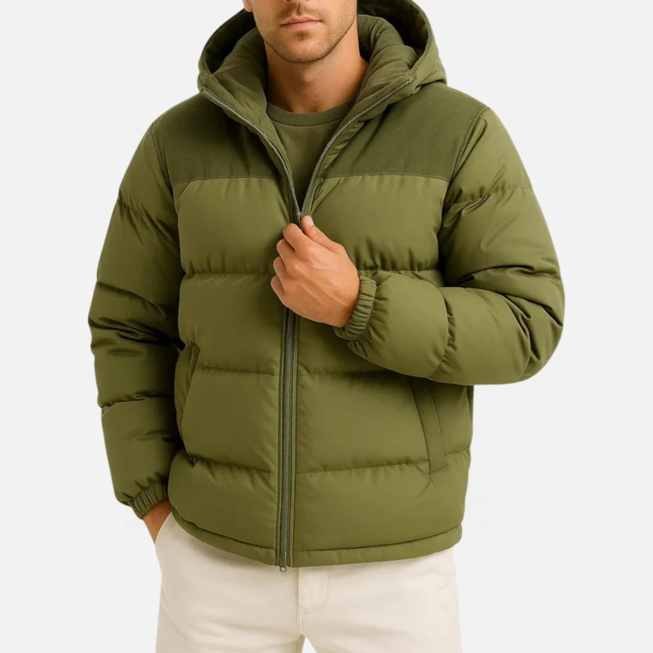 Woverley | Men's Lightweight Hooded Puffer Jacket – Stylish Insulated Comfort