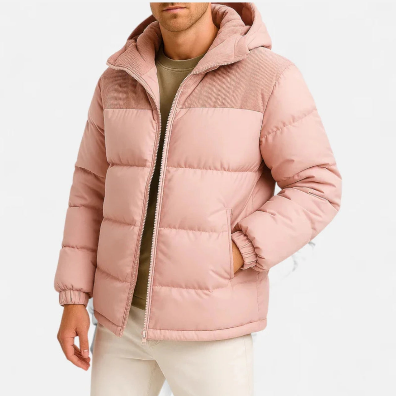 Woverley | Men's Lightweight Hooded Puffer Jacket – Stylish Insulated Comfort