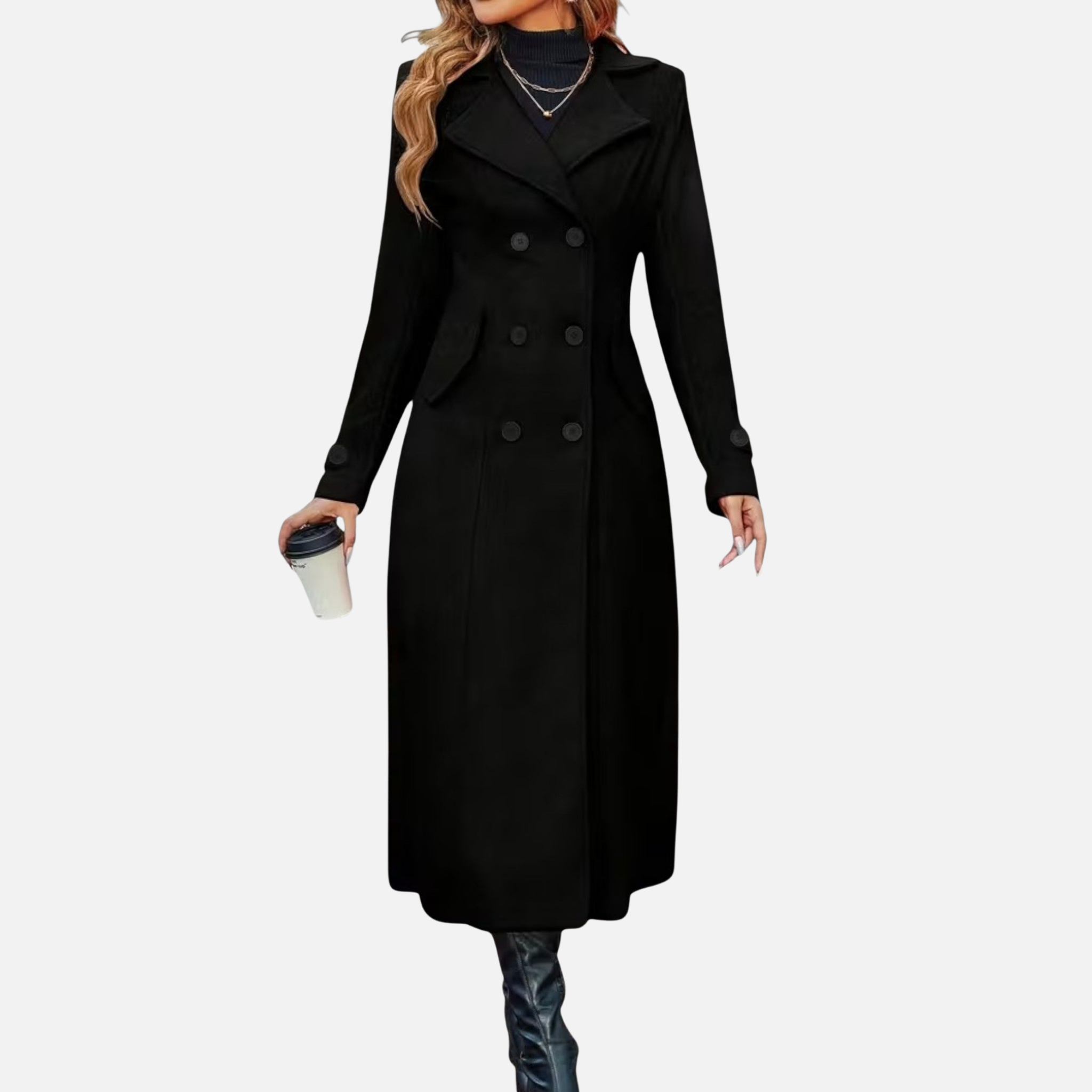 Woverley | Women's Elegant Long Coat – Stylish Seasonal Outerwear