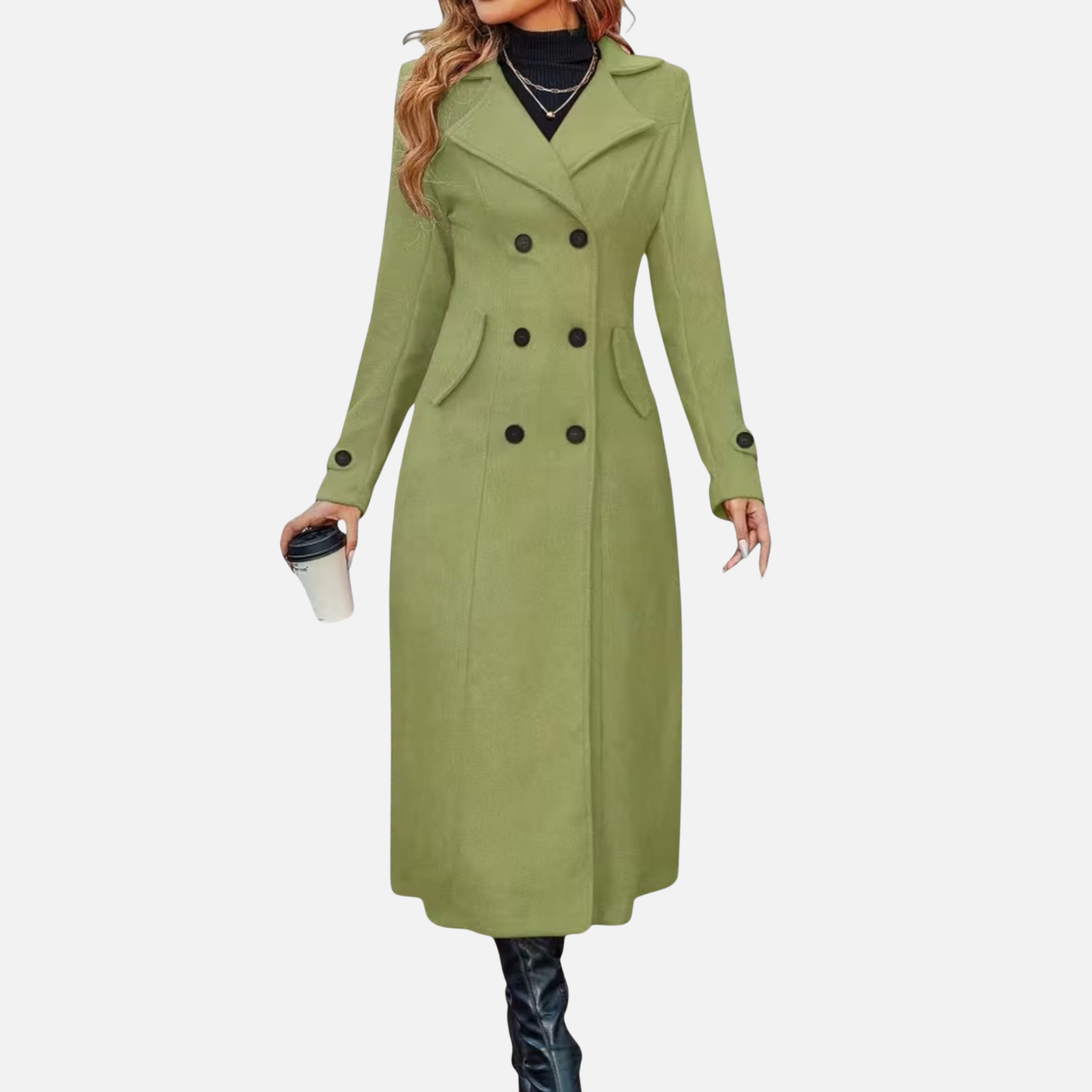 Woverley | Women's Elegant Long Coat – Stylish Seasonal Outerwear