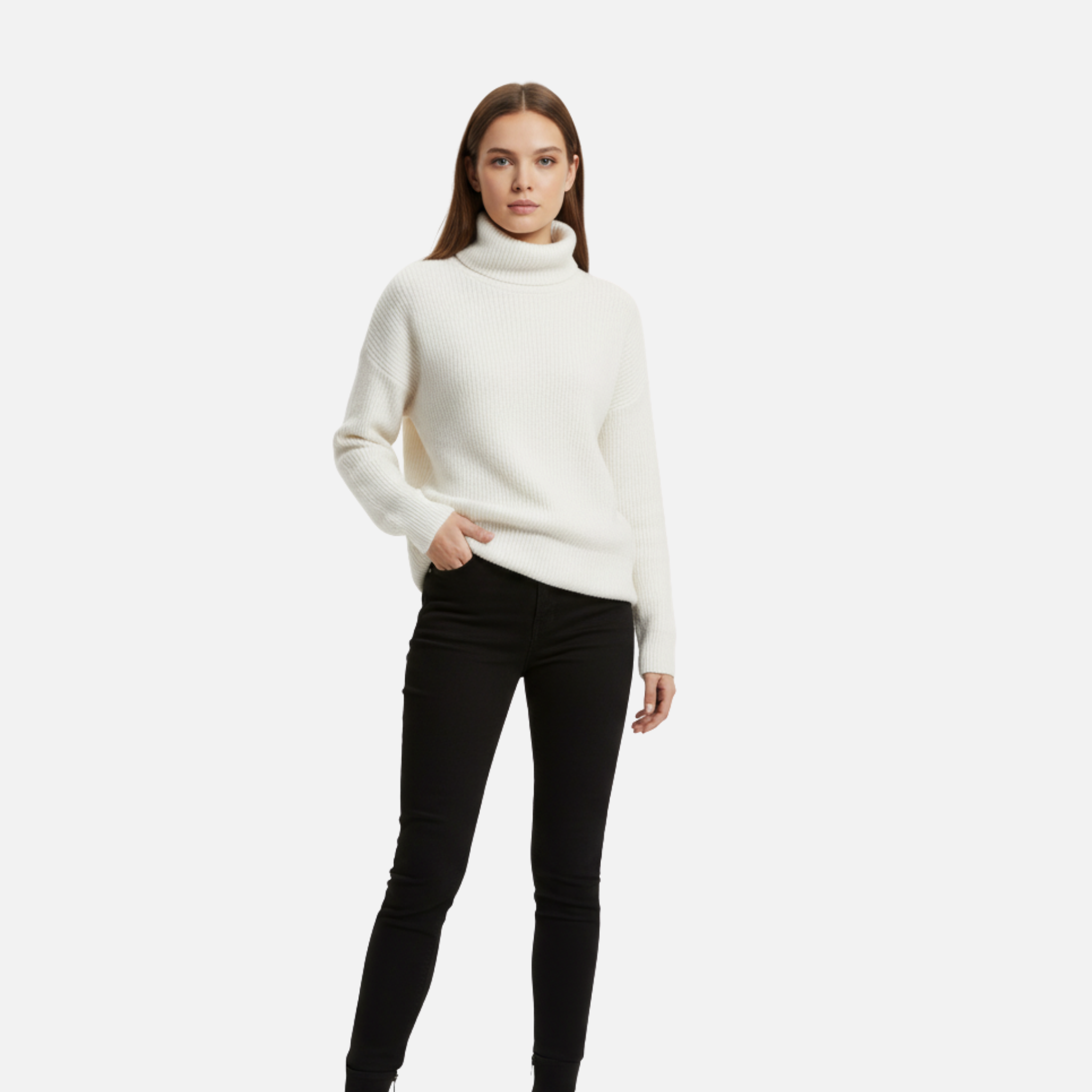 Woverley | Women's Cozy High Neck Knit Sweater