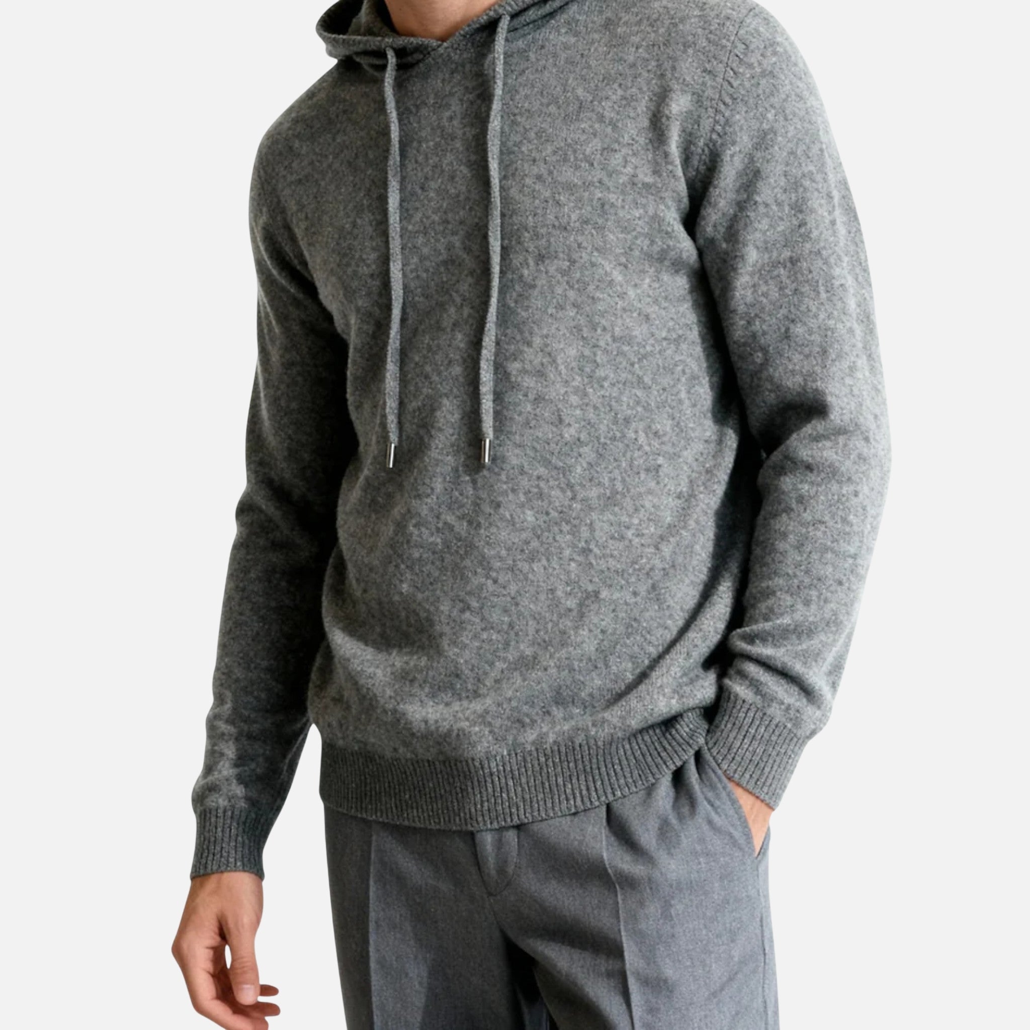 Woverley | Men's Long Sleeve Cashmere Hooded Sweater