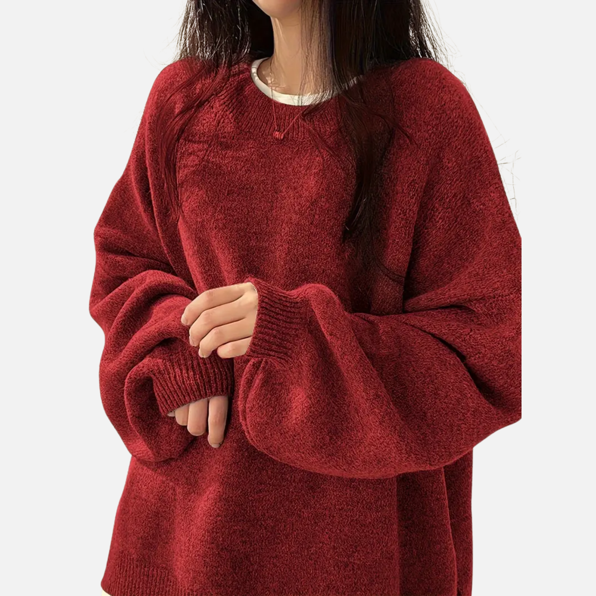 Woverley | Women's Sweater with Dropped Shoulders and Long Sleeves