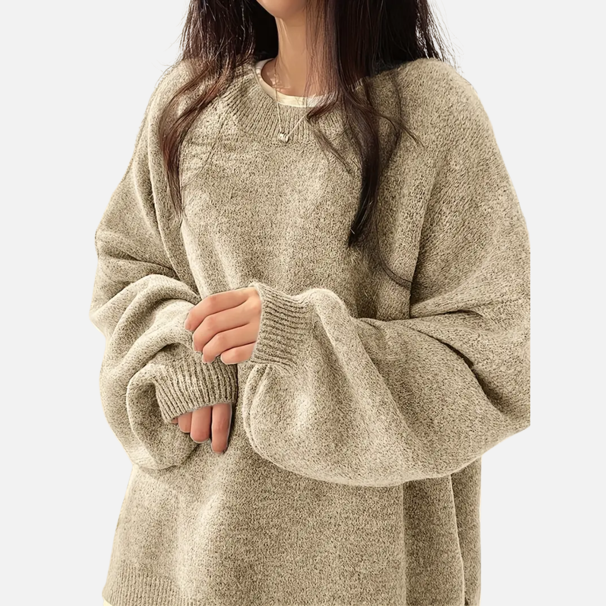 Woverley | Women's Sweater with Dropped Shoulders and Long Sleeves
